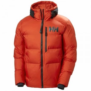 Férfi Helly Hansen Active Parka Dzsekik Piros Barna | PGJMV-8527