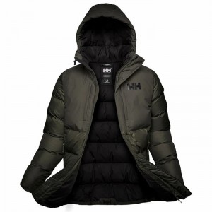 Férfi Helly Hansen Active Puffy Long Téli Kabátok Szürke Fekete | UJOWD-9681