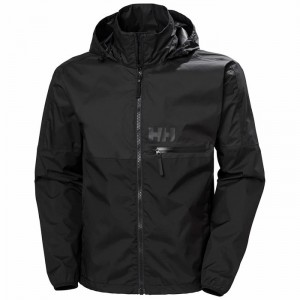 Férfi Helly Hansen Active Stride Esőkabátok Fekete | LSHYB-5274