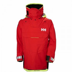 Férfi Helly Hansen Aegir Ocean Dry Top Vitorlás Dzsekik Piros | HZCLO-9265