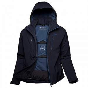 Férfi Helly Hansen Alpha 3.0 Síkabátok Sötétkék | UMYNC-1807