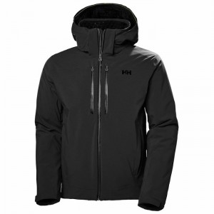 Férfi Helly Hansen Alpha Lifaloft Insulated Síkabátok Fekete | MGNJQ-3675
