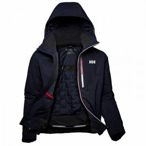 Férfi Helly Hansen Alpha Lifaloft Insulated Síkabátok Sötétkék | HYXLO-6297