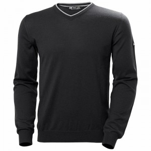 Férfi Helly Hansen Arctic Merino Pulóverek Fekete Szürke | OVRXP-8795