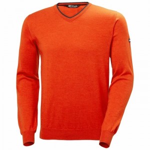 Férfi Helly Hansen Arctic Merino Pulóverek Piros | NVICK-1357