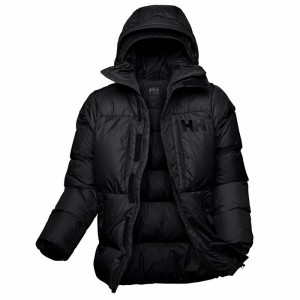 Férfi Helly Hansen Arctic Patrol Pehelykabát Fekete | BNDRF-9652