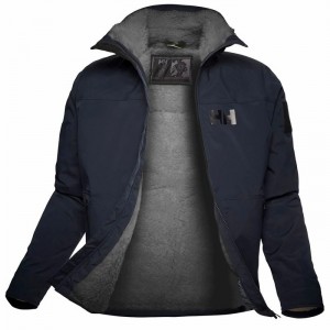 Férfi Helly Hansen Arctic Shelled Wool Pile Kabátok Sötétkék | CGWAD-2548