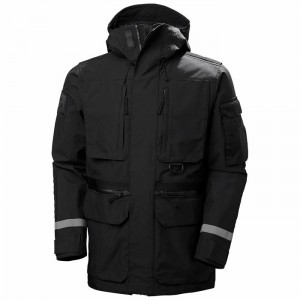 Férfi Helly Hansen Arctic Transition Parka Dzsekik Fekete | PYBHE-2693