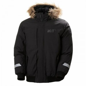 Férfi Helly Hansen Barents Bomber Téli Kabátok Fekete | MLXWD-2756