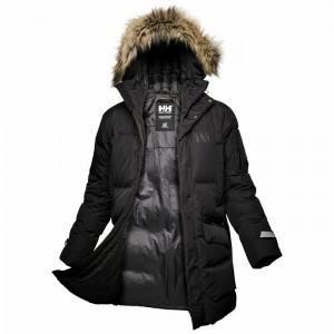 Férfi Helly Hansen Bouvet Pehelykabát Fekete | THQXW-9730
