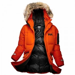 Férfi Helly Hansen Bouvet Pehelykabát Piros Narancssárga | TFQIB-0931
