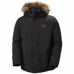 Férfi Helly Hansen Classic Parka Dzsekik Fekete | DQIRX-9271