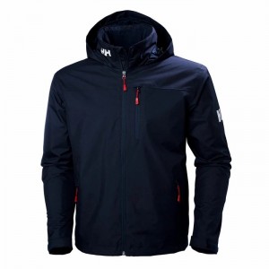 Férfi Helly Hansen Crew Hooded Midlayer Középrétegek Sötétkék | EYQCD-1870