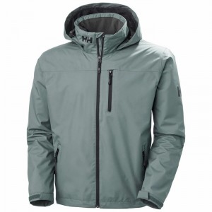 Férfi Helly Hansen Crew Hooded Midlayer Szigetelt Kabátok Szürke | NCABZ-5089