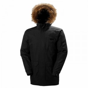 Férfi Helly Hansen Dubliner Parka Dzsekik Fekete | IRUZC-9162