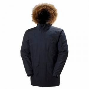 Férfi Helly Hansen Dubliner Parka Dzsekik Sötétkék | AQFSP-3859