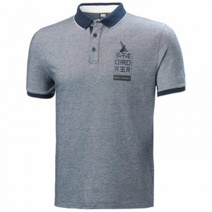 Férfi Helly Hansen Faerder Pólóing Sötétkék | XMYGS-7205