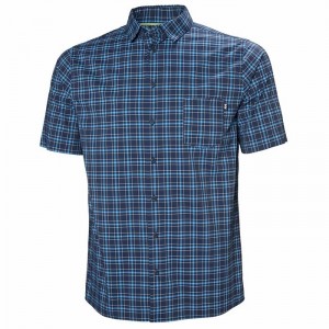 Férfi Helly Hansen Fjord Qd Ss Ingek Sötétkék | KBGEA-4538