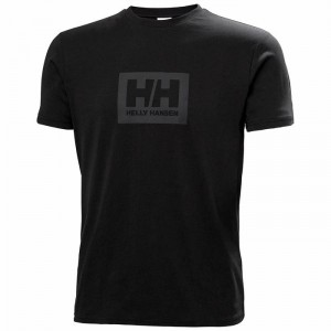 Férfi Helly Hansen Hh Box Póló Fekete | JMYPU-4279