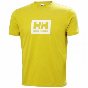 Férfi Helly Hansen Hh Box Póló Sárga | IJHVN-2074