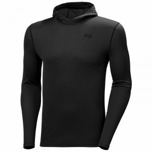 Férfi Helly Hansen Hh Lifa Active Solenhooded Pulóverek Fekete Szürke | LOFST-1826