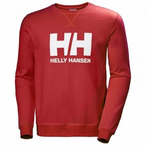 Férfi Helly Hansen Hh Logo Crew Sweat Pulóverek Piros | MIZWH-3418