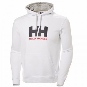 Férfi Helly Hansen Hh Logo Hooded Pulóverek Fehér | VOEDZ-5390
