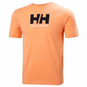 Férfi Helly Hansen Hh Logo Póló Barna Piros | KTVEY-0685