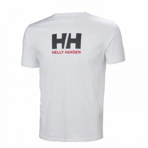 Férfi Helly Hansen Hh Logo Póló Fehér | IQYGE-6324