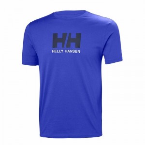 Férfi Helly Hansen Hh Logo Póló Királykék Kék | DVSMF-7298