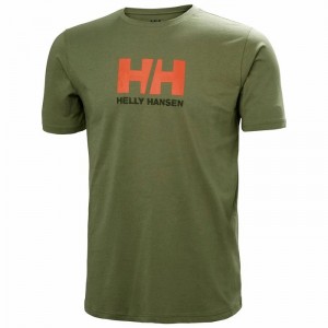 Férfi Helly Hansen Hh Logo Póló Zöld | HOFYN-7513