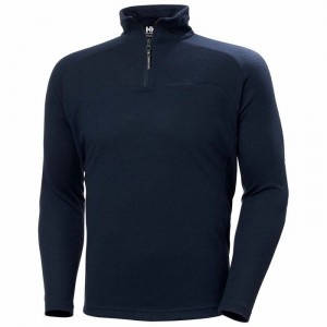 Férfi Helly Hansen Hp 1/2 Zip Up Pullover Pulóverek Sötétkék | KVUNX-3649