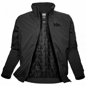 Férfi Helly Hansen Hp Racing Lifaloft Insulated Bomber Vitorlás Dzsekik Szürke Fekete | BLDOY-0589