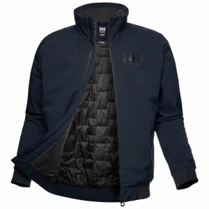 Férfi Helly Hansen Hp Racing Lifaloft Insulated Bomber Vitorlás Dzsekik Sötétkék | TSPWR-5026