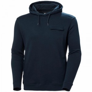 Férfi Helly Hansen Hyggen Hooded Pulóverek Sötétkék | GMQZK-7014
