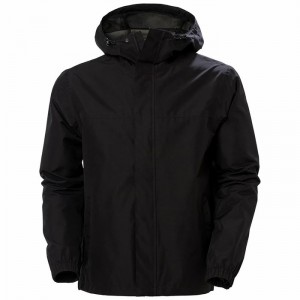 Férfi Helly Hansen Juell Esőkabátok Fekete | FRKSV-9134