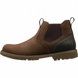 Férfi Helly Hansen Keystone Chelsea Primaloft Alkalmi Cipő Barna Fekete | UYWMX-0143