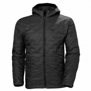 Férfi Helly Hansen Lifaloft Hooded Túradzsekik Fekete | AXCTF-0834