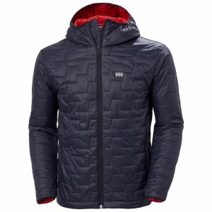 Férfi Helly Hansen Lifaloft Hooded Túradzsekik Sötétkék | SBKOY-7038