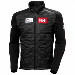 Férfi Helly Hansen Lifaloft Hybrid Pehelykabátok Fekete | EMRYX-2489