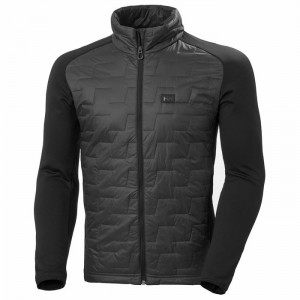 Férfi Helly Hansen Lifaloft Hybrid Pehelykabátok Fekete | YMZEK-9572