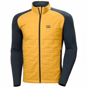 Férfi Helly Hansen Lifaloft Hybrid Pehelykabátok Barna Narancssárga | DICXE-4079