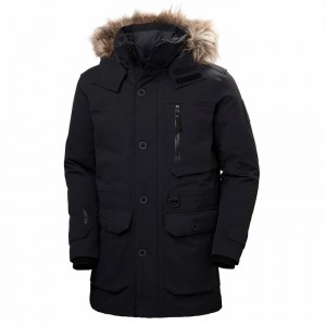 Férfi Helly Hansen Longyear Ii Pehelykabát Fekete | SGNCR-4152