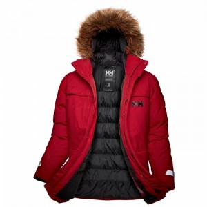 Férfi Helly Hansen Nordsjo Parka Dzsekik Piros | JGPYW-0186