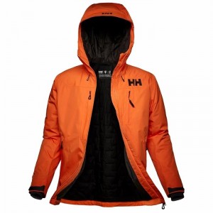 Férfi Helly Hansen Odin Infinity Insulated Túradzsekik Barna Narancssárga | SPBQJ-8756