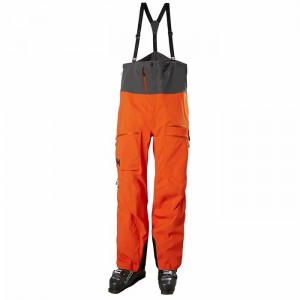 Férfi Helly Hansen Odin Mountain Infinity 3l Bib Vízálló Nadrág Narancssárga Piros | SAXQM-0528