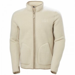 Férfi Helly Hansen Panorama Pile Polár Dzsekik Szürke Fehér | OSIEZ-0897