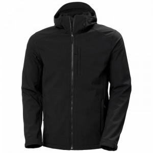Férfi Helly Hansen Paramount Hooded Soft Túradzsekik Fekete | LNXJP-2709