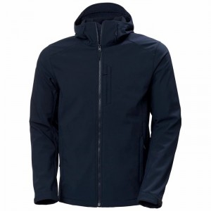 Férfi Helly Hansen Paramount Hooded Soft Kültéri Dzsekik Sötétkék | BCOKX-2751