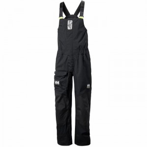 Férfi Helly Hansen Pier 3.0 Bib Vitorlás Nadrág Szürke Fekete | MGQHP-4618